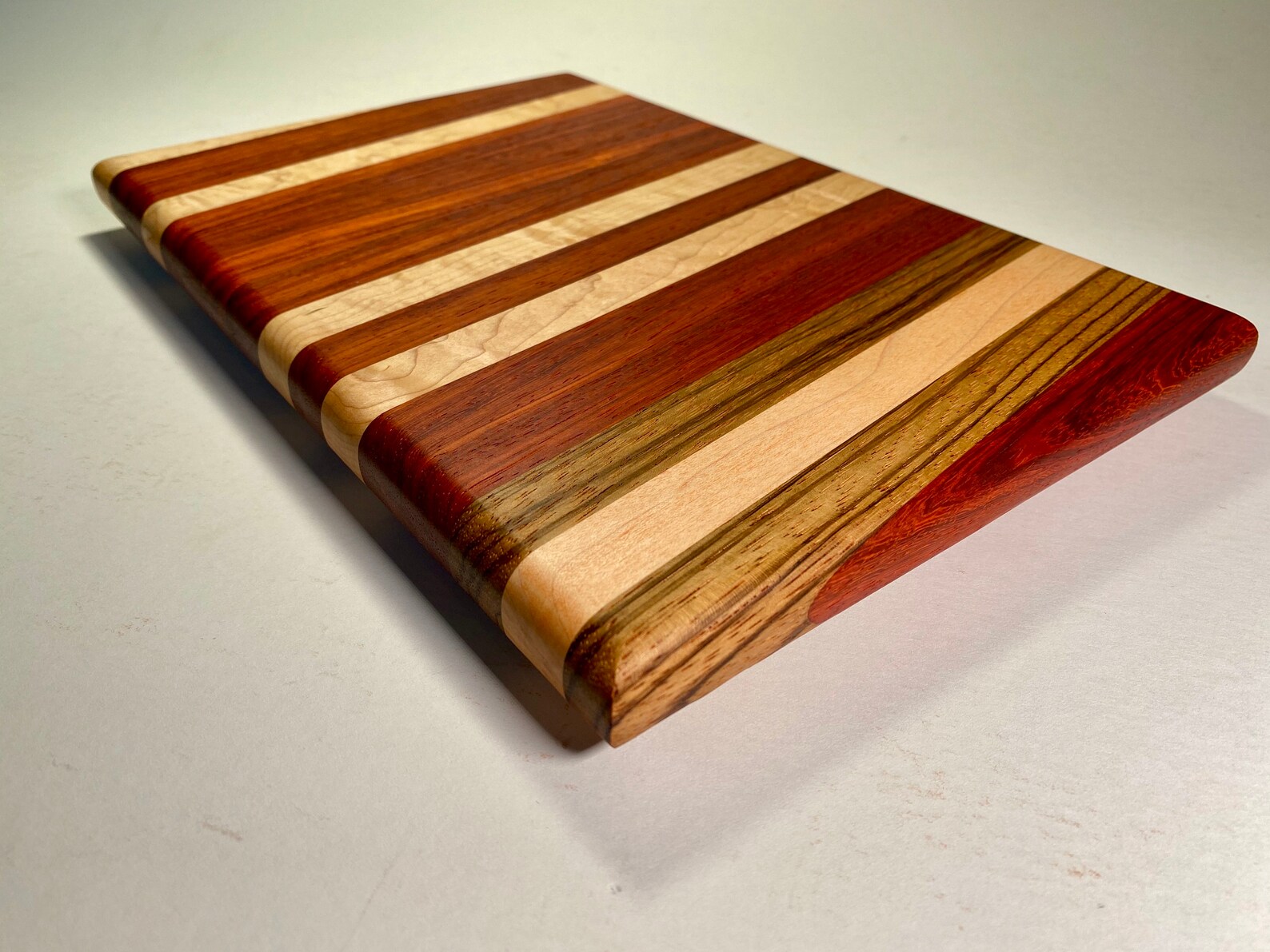 Cutting Board 123/4in X 81/2in X 7/8in Zebrawood Maple Etsy