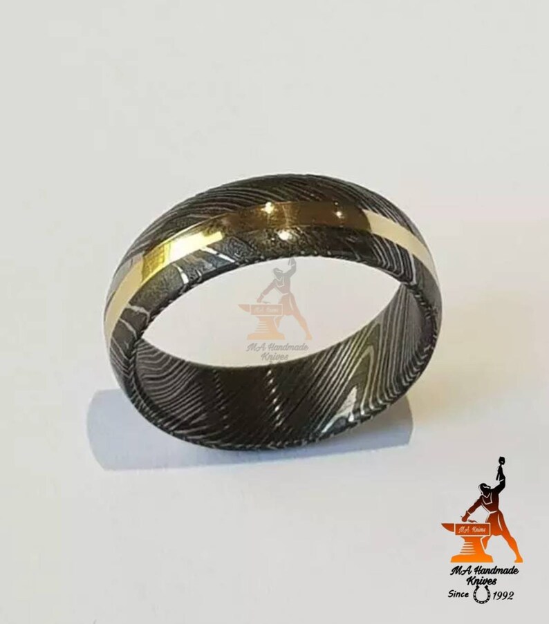 wedding, anniversary, engagement Handmade Damascus Ring for any special occasion