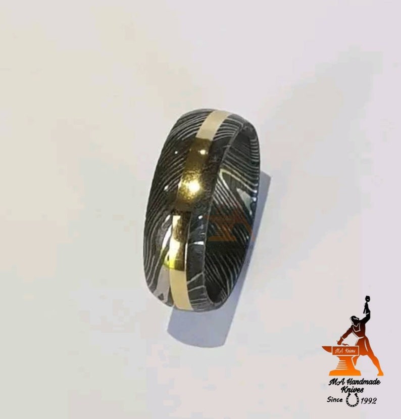 wedding, anniversary, engagement Handmade Damascus Ring for any special occasion