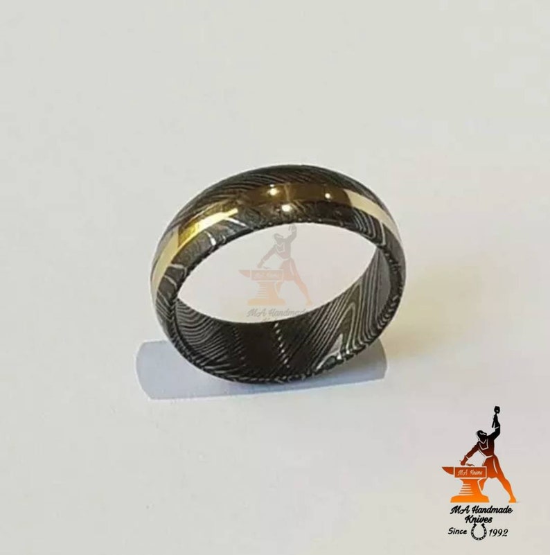 wedding, anniversary, engagement Handmade Damascus Ring for any special occasion