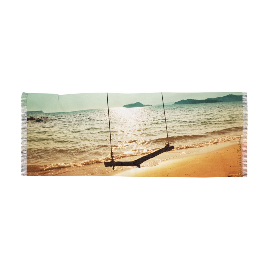 thumbnail image 2 of SAACHI Traveler Postcard Cotton Scarf 2 of 14