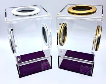 purplebox 4x4x7 “Opulent” - Front opening acrylic pet tarantula jumping spider enclosure