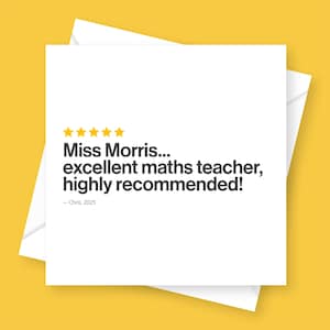 Gepersonaliseerde recensie kaart wiskundeleraar: bedankt, waardering, einde schooljaar of schooljaar, volledig op maat, op maat gemaakt, aanbevolen