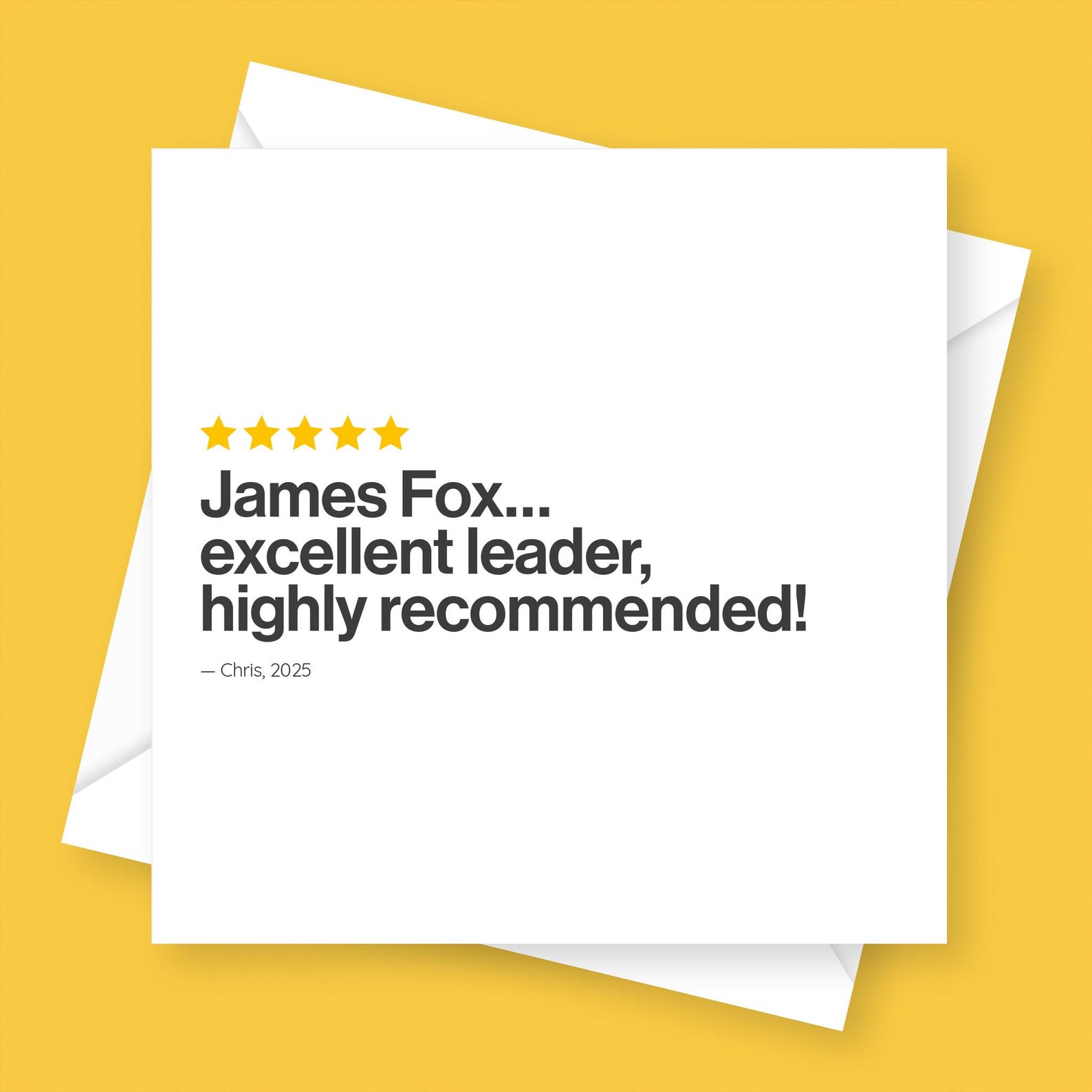 Personalised Review Best Leader Thank You Greeting Card