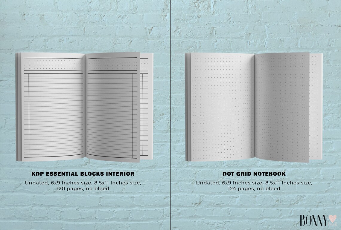 Amazon KDP Mega Pack Bundle 10 Printable Interior Templates Etsy