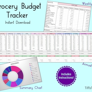 Grocery Budget Tracker | Google Sheets & Excel Template | Instant Download