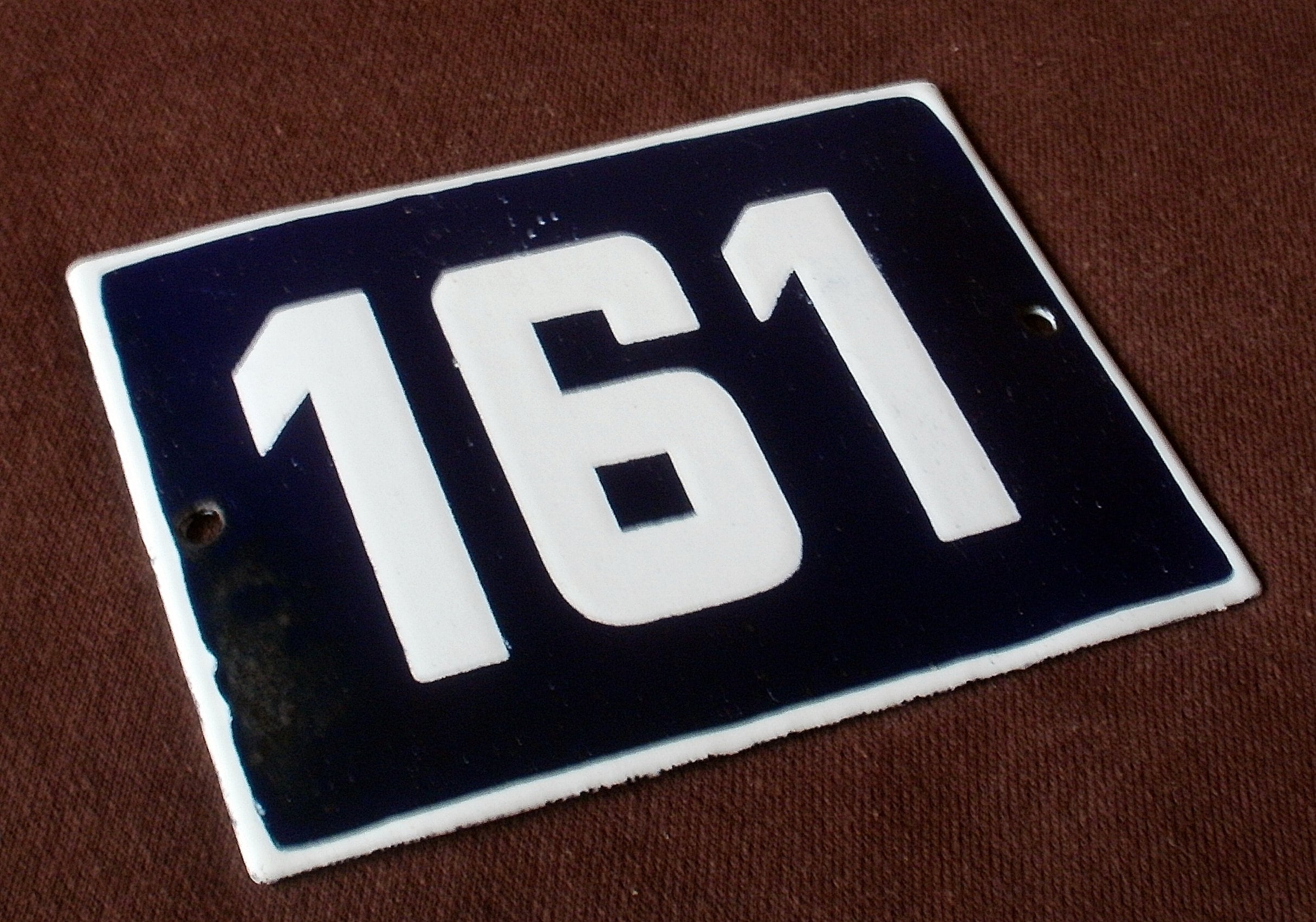 vintage-enamel-sign-number-161-door-street-authentic-porcelain-etsy