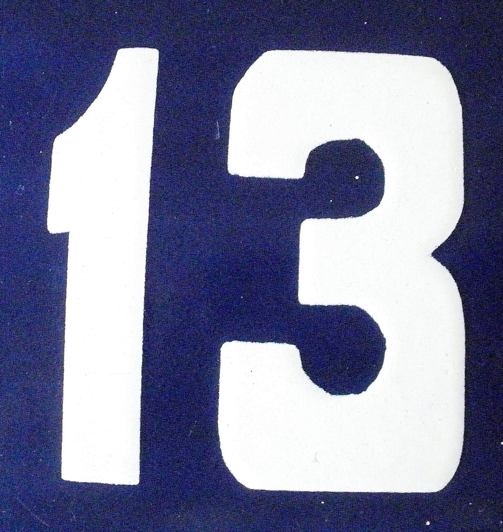 Vintage Enamel Sign Number 13 Door Street Authentic Porcelain | Etsy