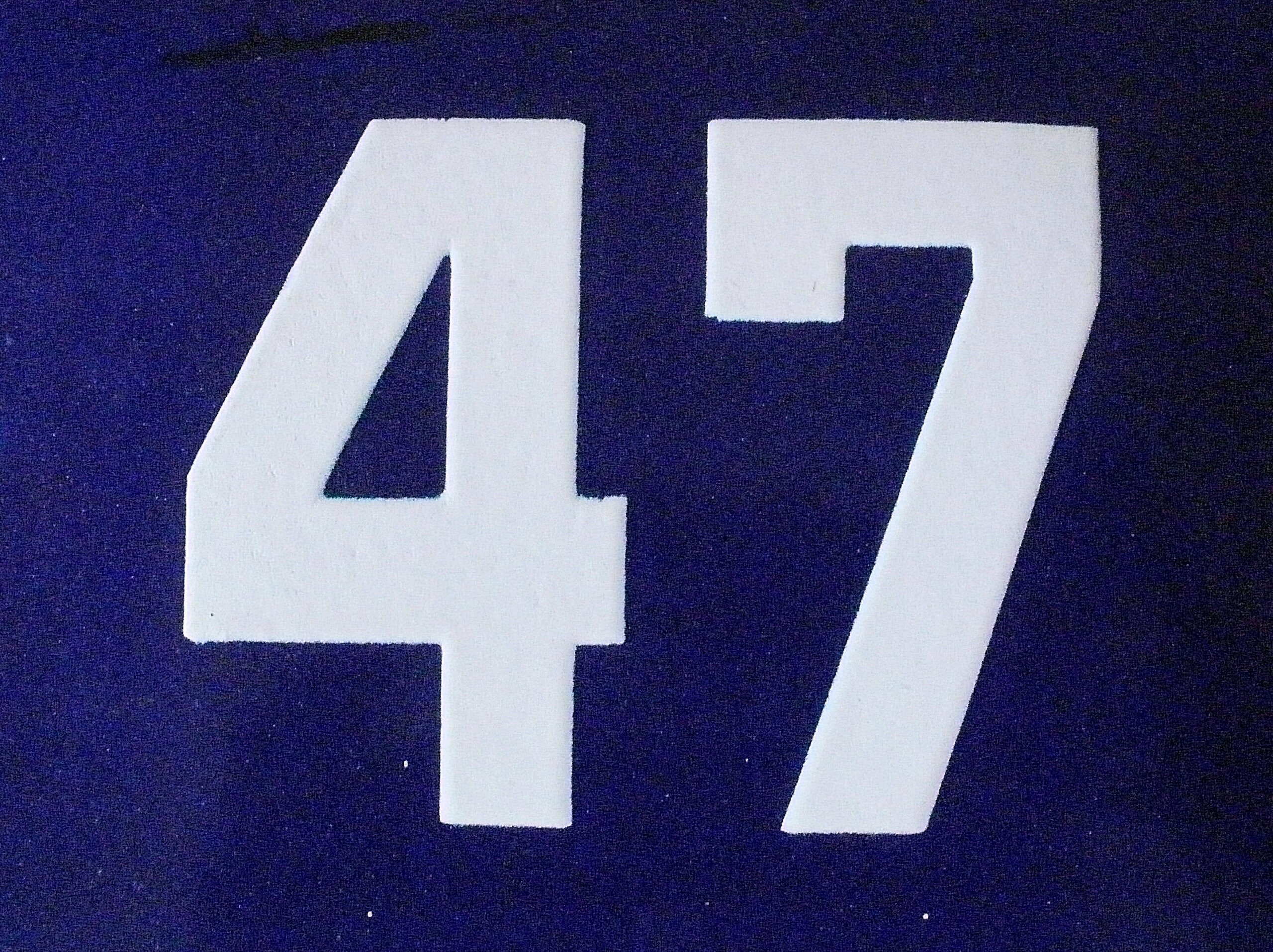 Vintage Enamel Sign Number 47 Door Street Authentic Porcelain Etsy