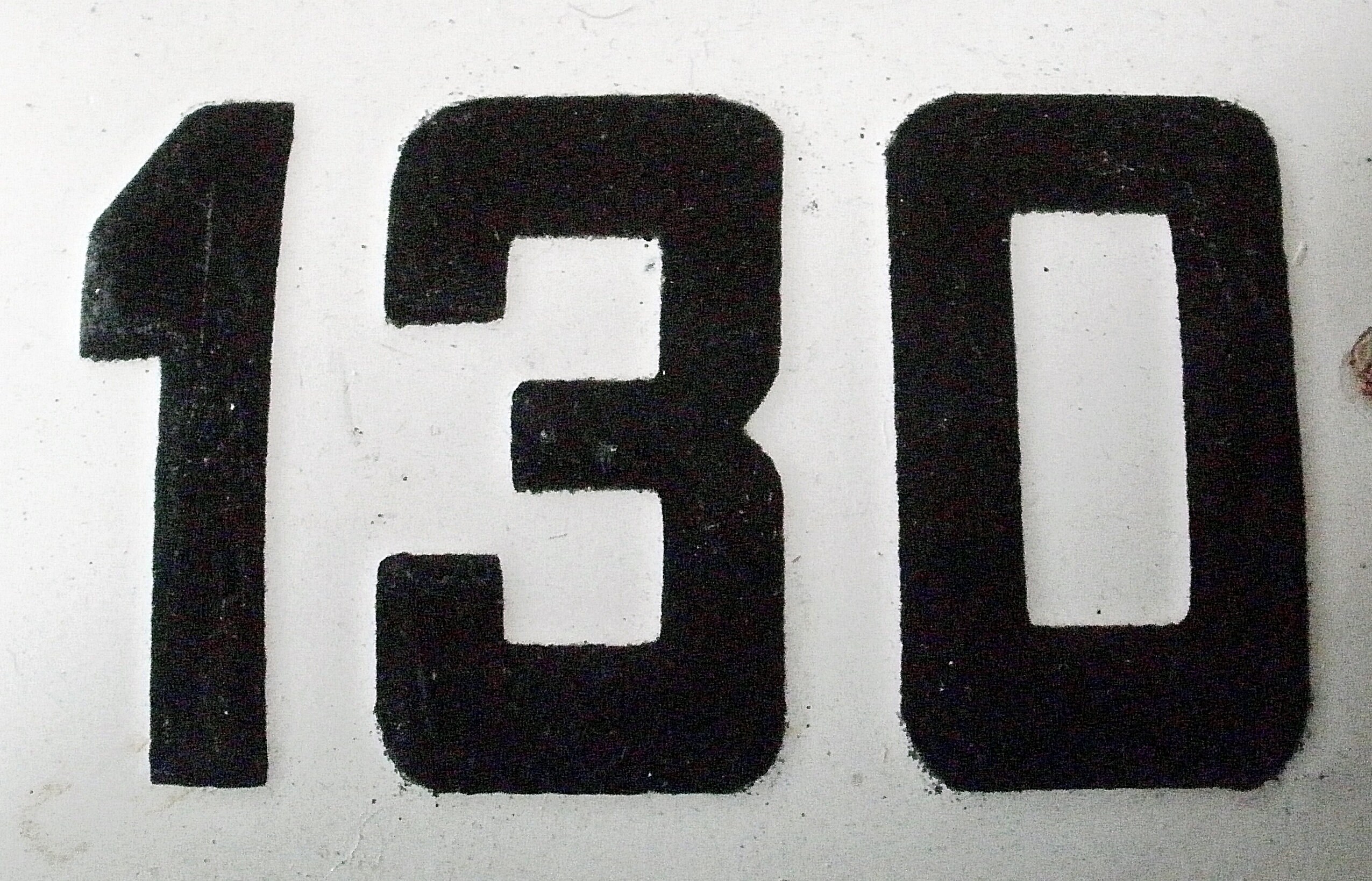 Vintage Enamel Sign Number 130 Door Street Authentic Porcelain | Etsy