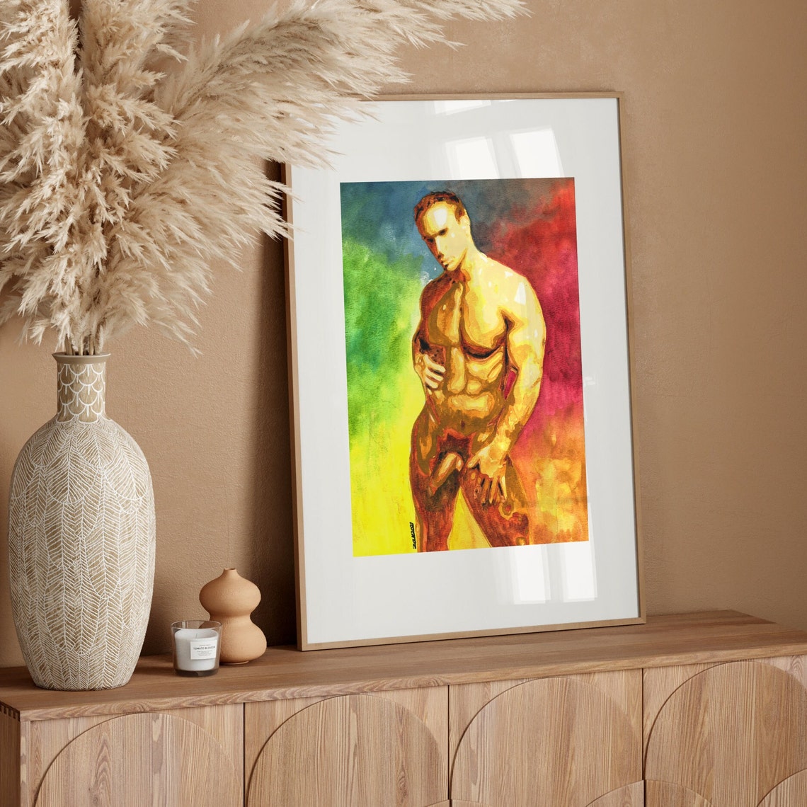 Gay Art Print Nude Male Figure Drawings of Men Homoerotic - Etsy