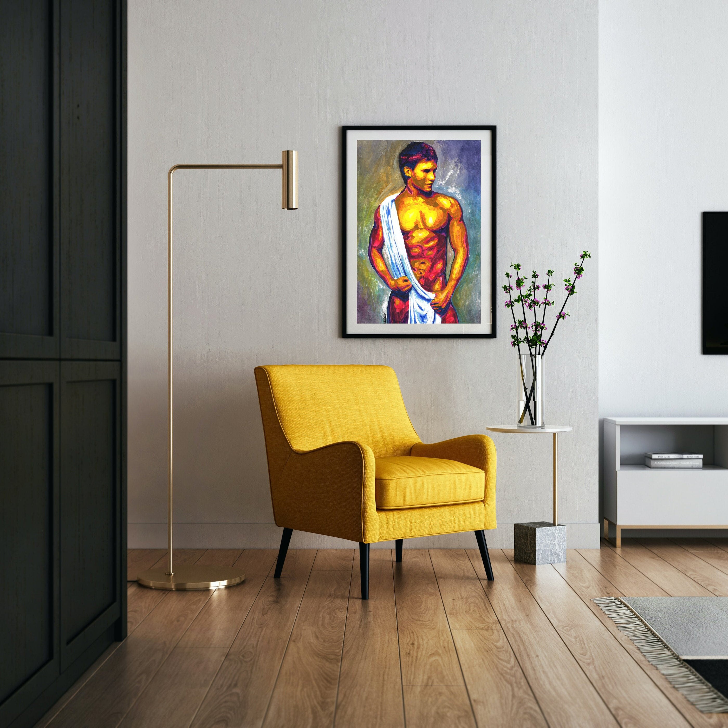 Gay Male Art Prints Homoerotic Wall Hanging Male Figure | Etsy