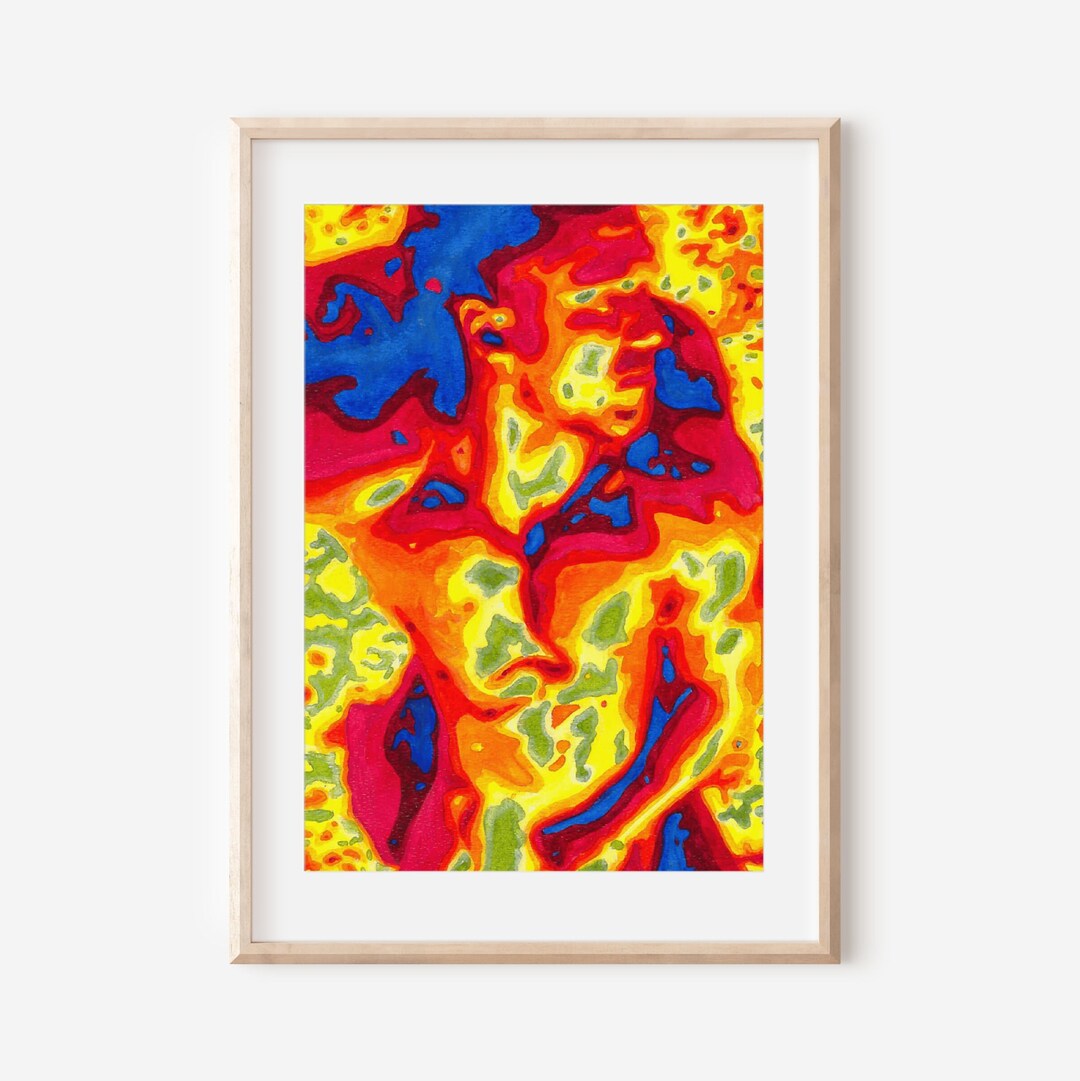 Gay Artwork Male Figure Art Naked Man Painting Queer Art Drawing