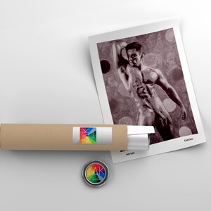 Fully Nude Male Watercolor Erotic Art | Gay Male Art | Full Nude Art