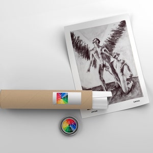 Queer Art Gay Love | Naked Male Art | Wedding Gifts for Gay Guys | Nude