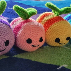 Sweet Fruit Bees Crochet Amigurumi Plush