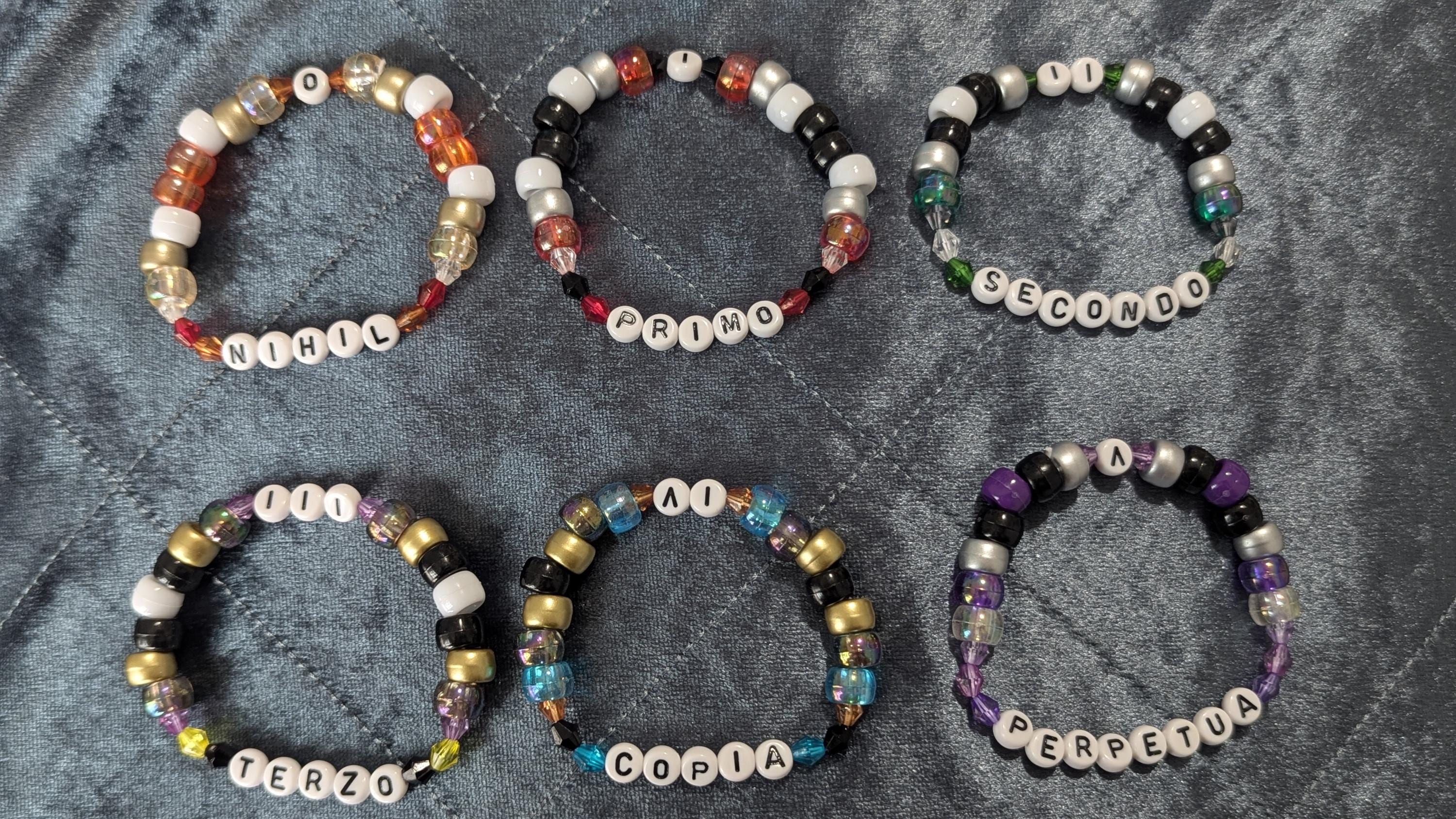 Ghost Papa-Inspired Kandi Bead Bracelets