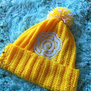Hanamaru Kunikida Symbol Crochet Pom Pom Beanie Hat