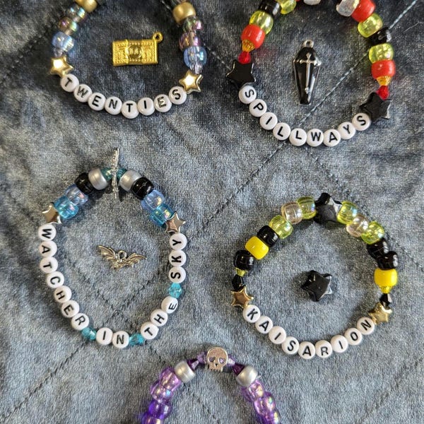 Ghost Song-Inspired Kandi Bead Bracelets