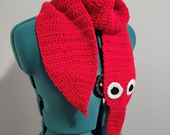 Worm on a String Inspired Crochet Scarf