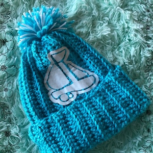 You Watanabe Symbol Pom Pom Beanie Hat