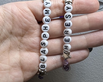 Ghost-Inspired Satanized Infinity Double Kandi Bracelet