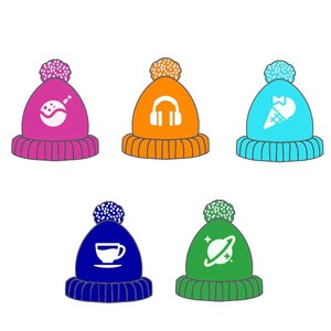 Liella Crochet Winter Pom Pom Beanie Hats