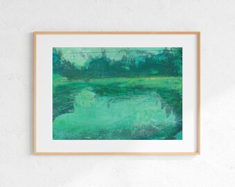 Valley Pond Gelli Print, Digital File