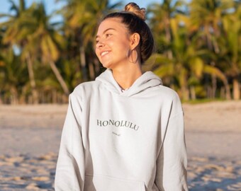 Honolulu Unisex Hoodie; Honolulu Hawaii Travel Hoodie