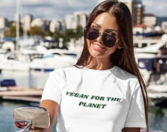 Vegan for the Planet Unisex T-Shirt; Animal Rights Tshirt, Animal Lover Tshirt, Vegan Gifts for Her, Earth Lover Tshirt