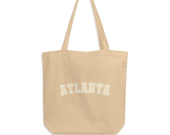 Atlanta Eco Tote Bag; Atlanta Georgia Tote Bag, Ecofriendly Tote Bag, Atlanta Bachelorette Bag, Atlanta Vacation Bag