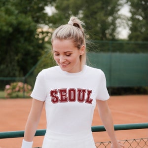 Camiseta unissex Seul Coreia do Sul; Camiseta de viagem para a Ásia, camiseta Wanderlust, camiseta Jetsetter para ela, camiseta minimalista da cidade para ele