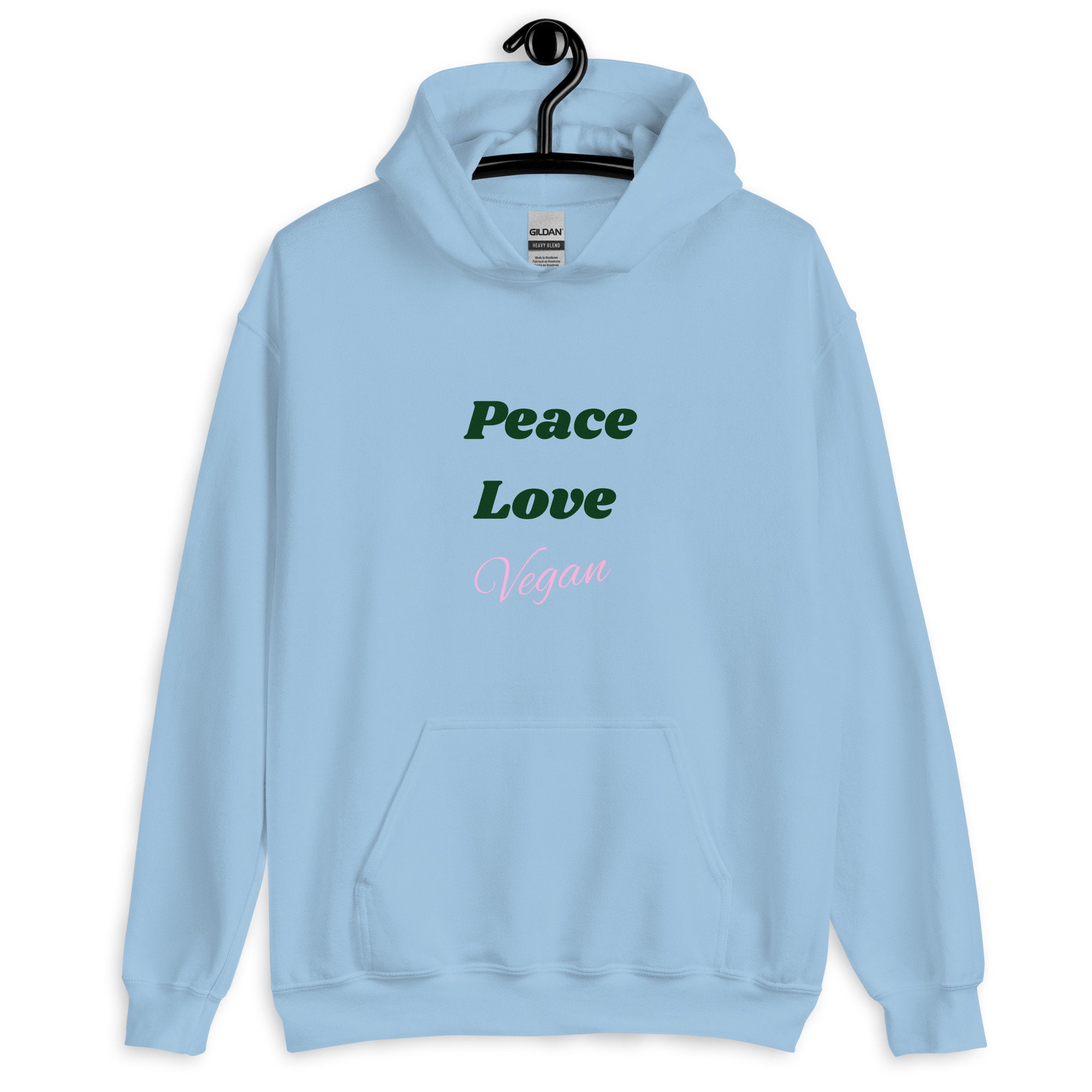 Sweat à Capuche Unisexe VEGAN PEACE SYMBOL - Cadeau Style De Vie - CandyMix (Neuf Avec Étiquettes)