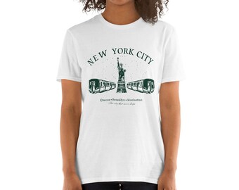 New York City T-Shirt, Green NYC T-shirt, Queens T-shirt, Brooklyn T-shirt, Manhattan T-shirt, Statue of Liberty T-shirt, Big Apple T-shirt,