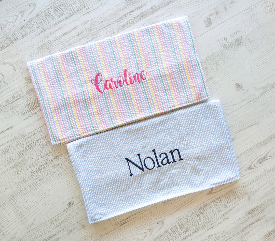 Nap Mat Cover Toddler Seersucker Custom Nap Mat Cover Etsy