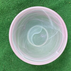 vintage matte pink glass bowl