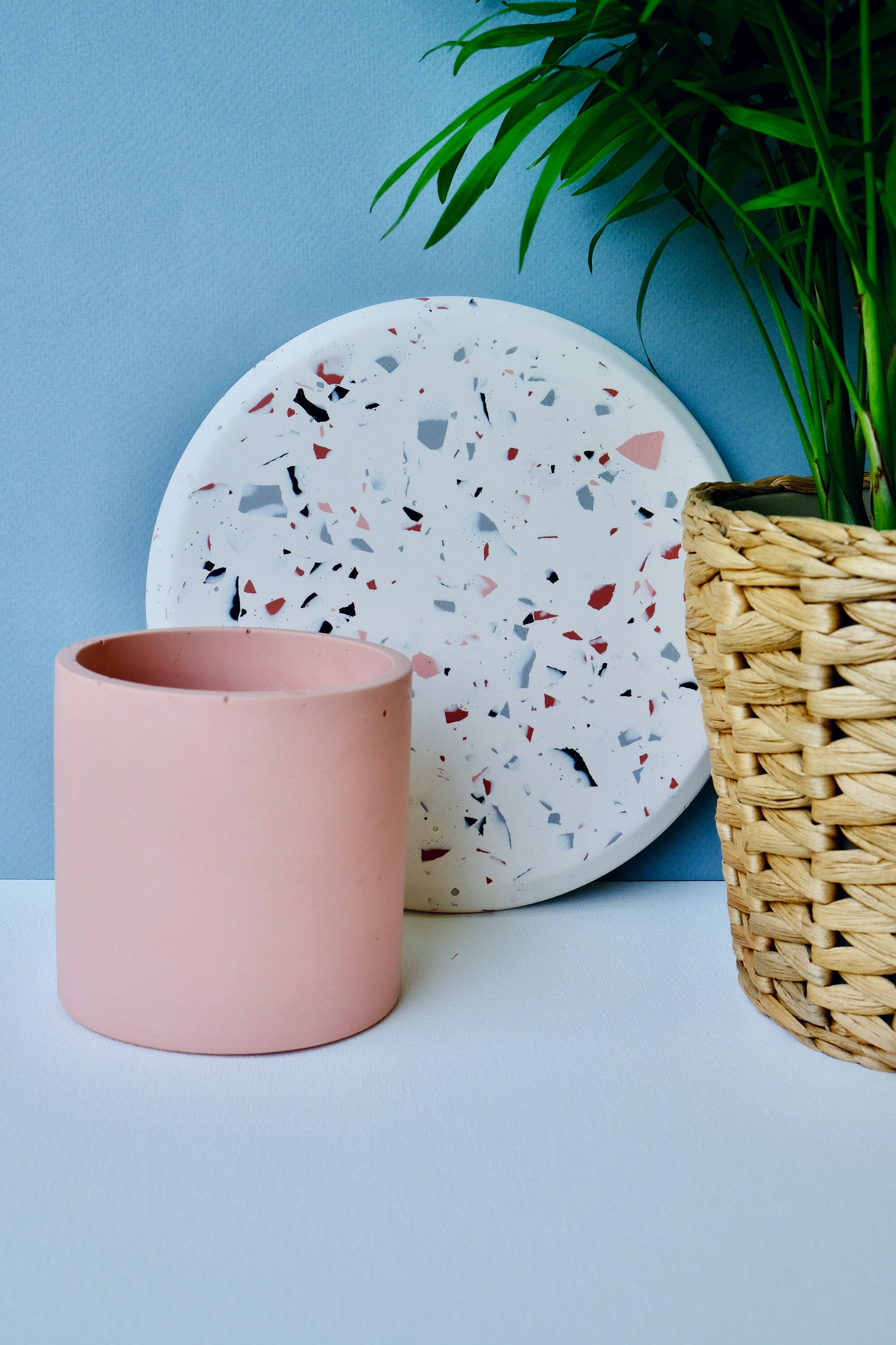 Rose Gold Plant Pot Concrete Pot Planter Pot Round Pot Etsy