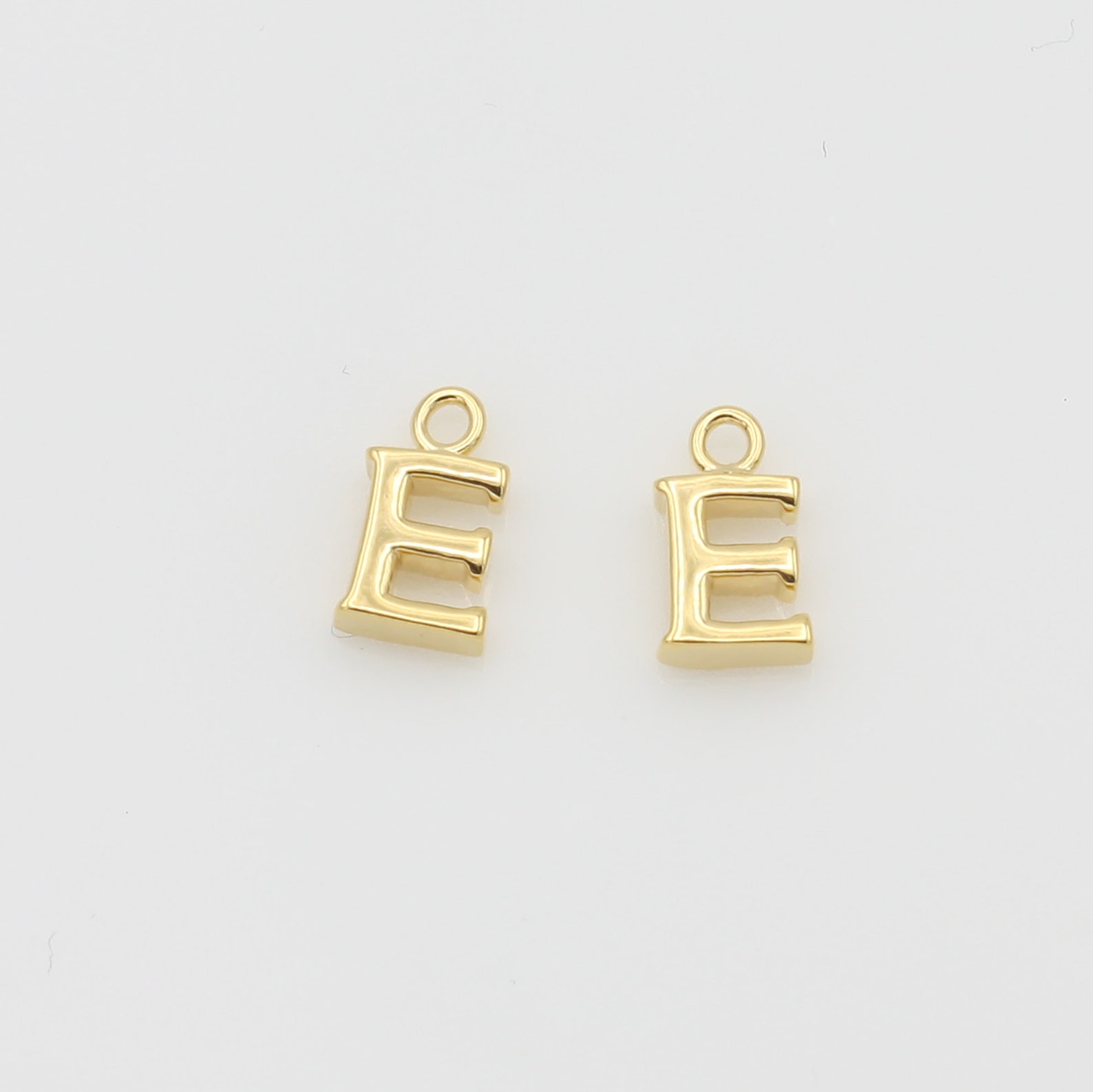 Letter Charm E 16k Gold Plated Initial Charms Wholesale Etsy