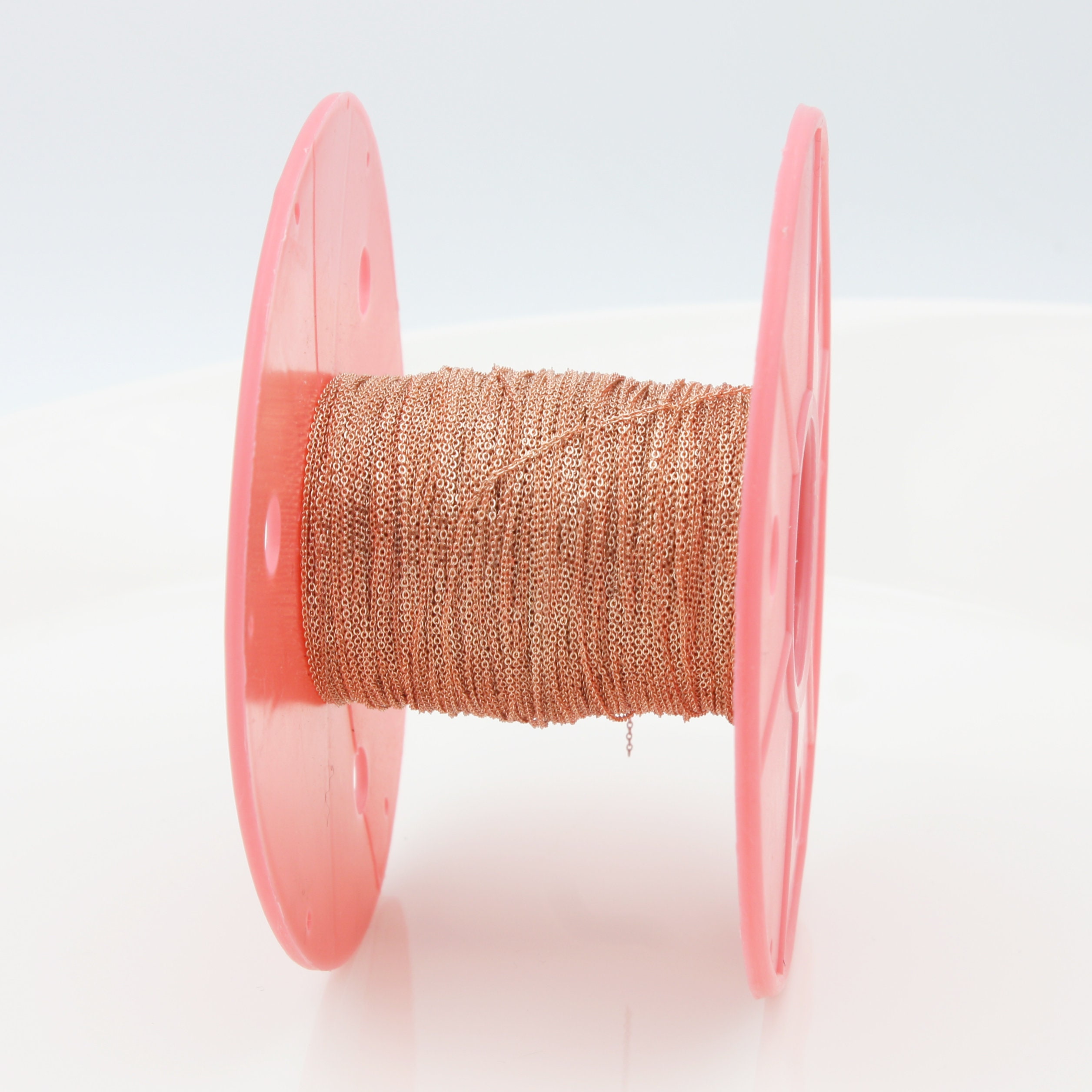 10m Bulk Dainty Chain Rose Gold Plated Chain Wholesale Etsy