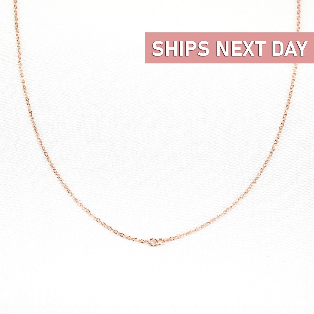 1 Rose Gold Split Chain Necklace Rose Gold Chain Wholesale Etsy