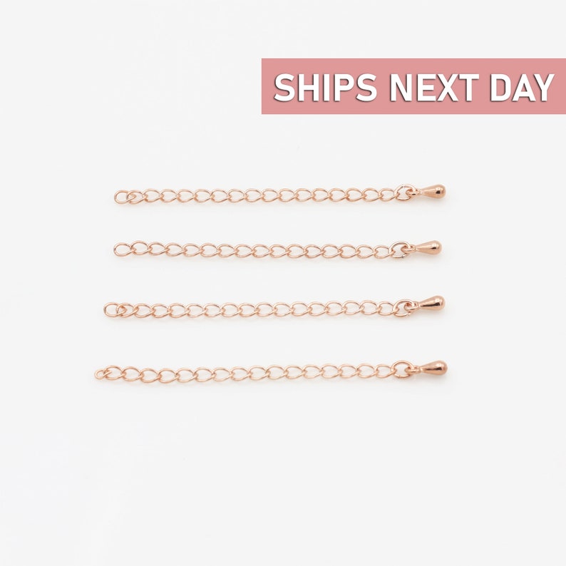 10 Rose Gold Chain Extender Add 2 Inch Rose Gold Necklace Etsy