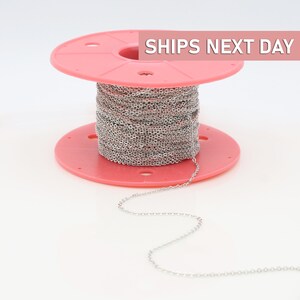 10 Meters Silver Basic Chain, Cable Chain Necklace Bracelet Bulk Chain Jewelry Making Supplies 235FCR-S