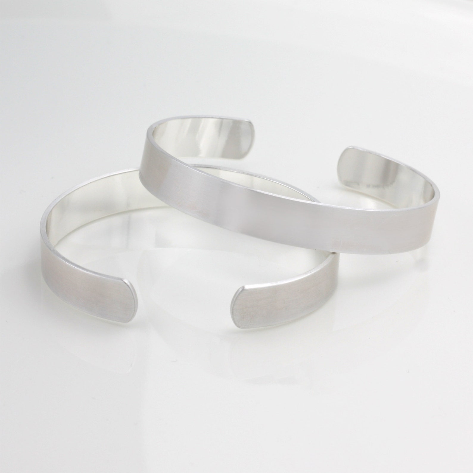 2 Silver Wide Cuff Bracelet Blanks Pieces Ready To Stamp Or Etsy