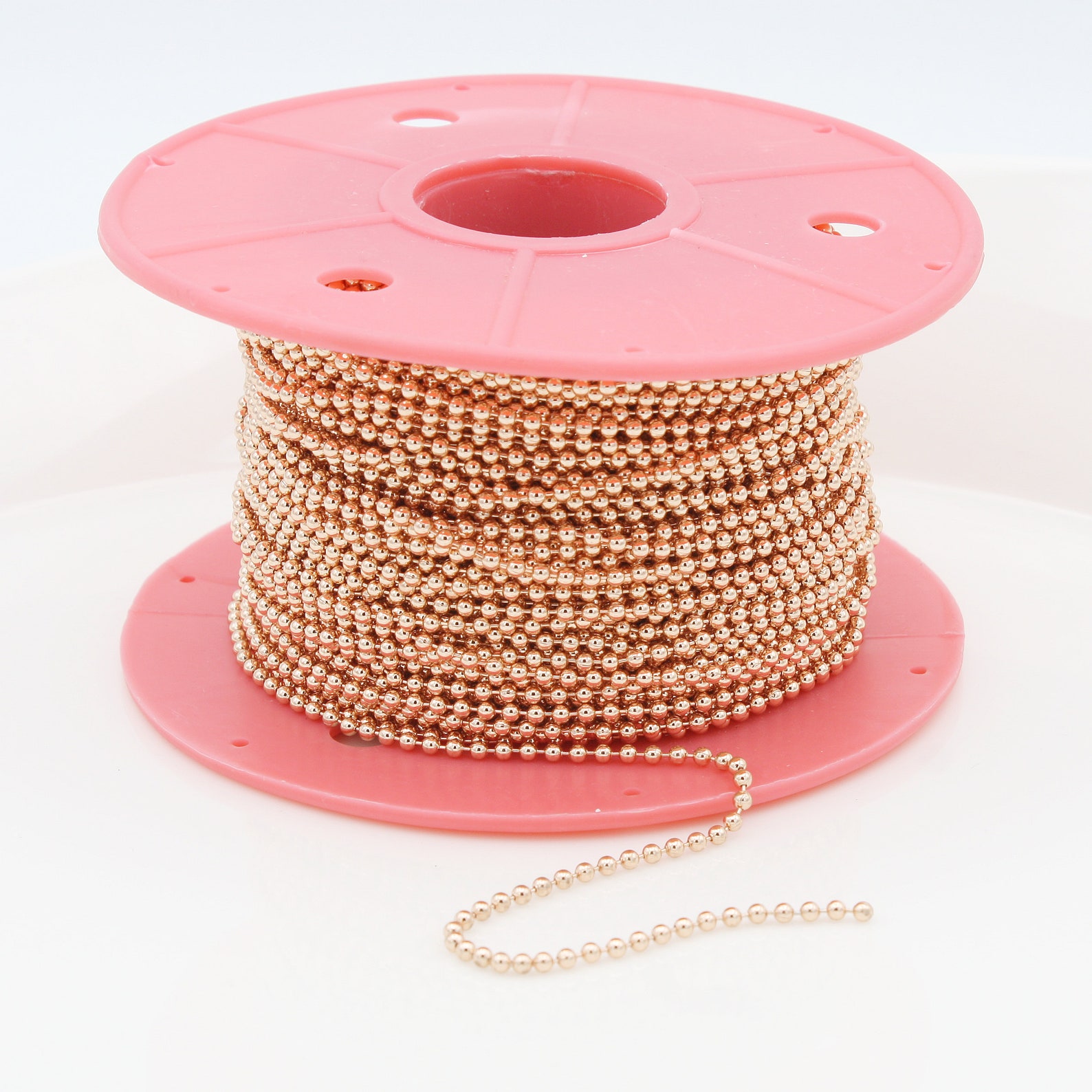 10m Rose Gold Ball Chain Bulk Rose Gold Plated Wholesale Etsy