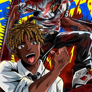 Denji-CSM anime Wall art Poster, Black anime art prints