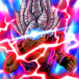 Gohan Beast Wall art, Black anime art print poster