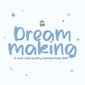 Drömskapande, OTF-typsnitt, Handskrivet typsnitt, Handskriftstypsnitt, Söt typsnitt, Cricut-typsnitt, GoodNotes-typsnitt, Script-typsnitt, Planner-typsnitt, Brush-typsnitt