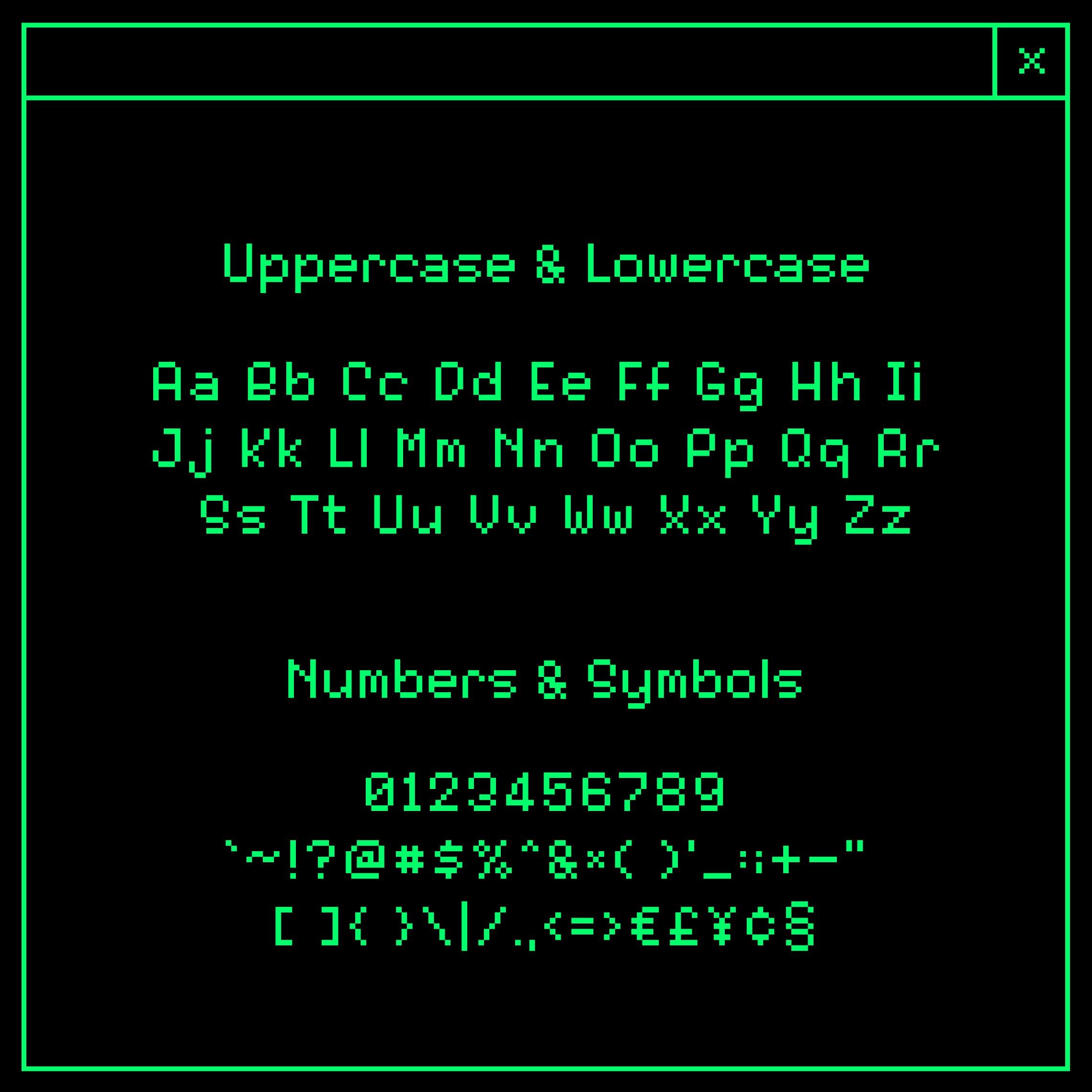 8-bit Pixel Font: Retro Computer Typeface (OTF Instant Download