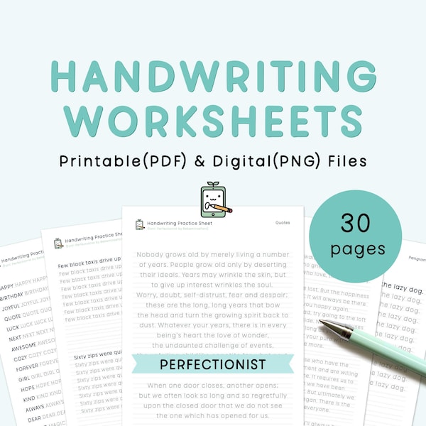 Handwriting Worksheets, Printable, Handwriting practice sheets, Alphabet Writing Practice, ABC Letter Tracing, Neat Handwriting, Penmanship