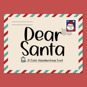 Cher père Noël, Jolie police d'écriture manuscrite, Police de prise de notes, Police manuscrite, OTF, Police Goodnotes, Police d'inscription, Police Brush, Police multilingue